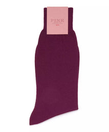 Plum Mid Length Fine Merino Wool Socks