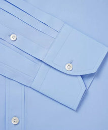 Pale Blue Classic Fit Formal Ramses Poplin Shirt