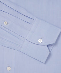 Pale Blue Classic Fit Twill Herringbone Formal Shirt