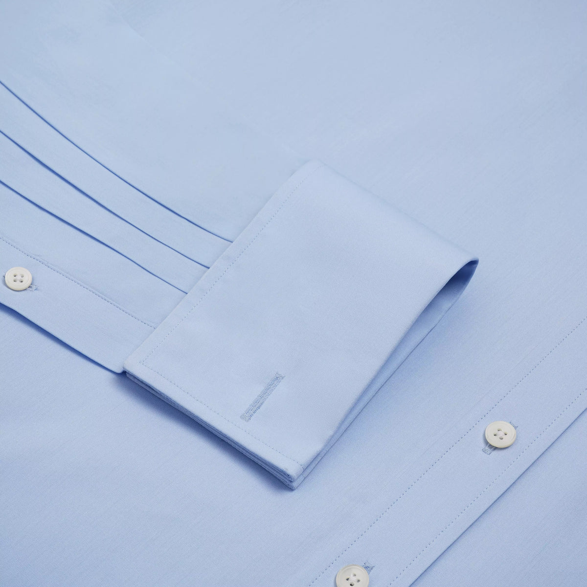 Pale Blue Slim Fit Double Cuff Poplin Formal Shirt