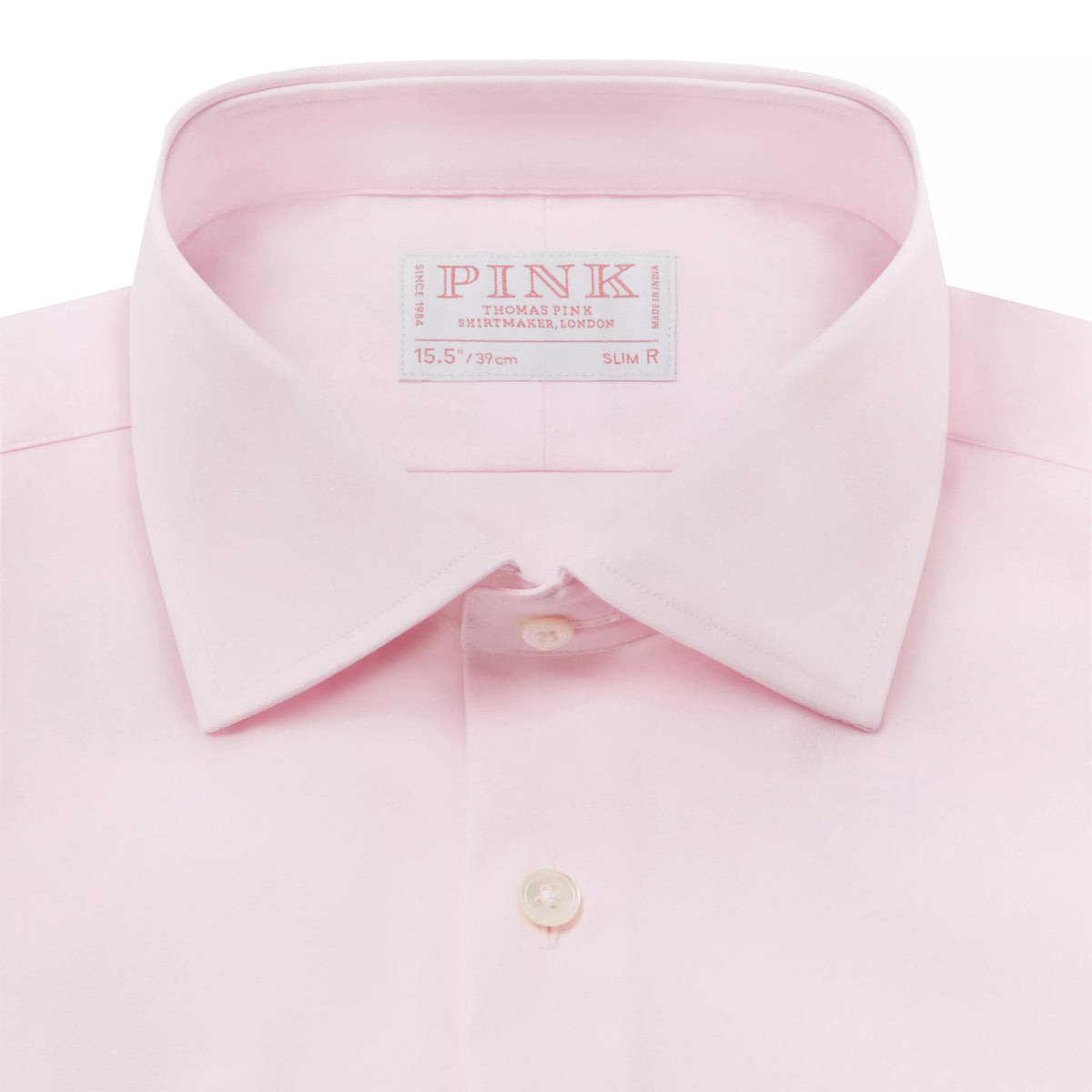 Pink Slim Fit Stretch Plain Poplin Formal Shirt