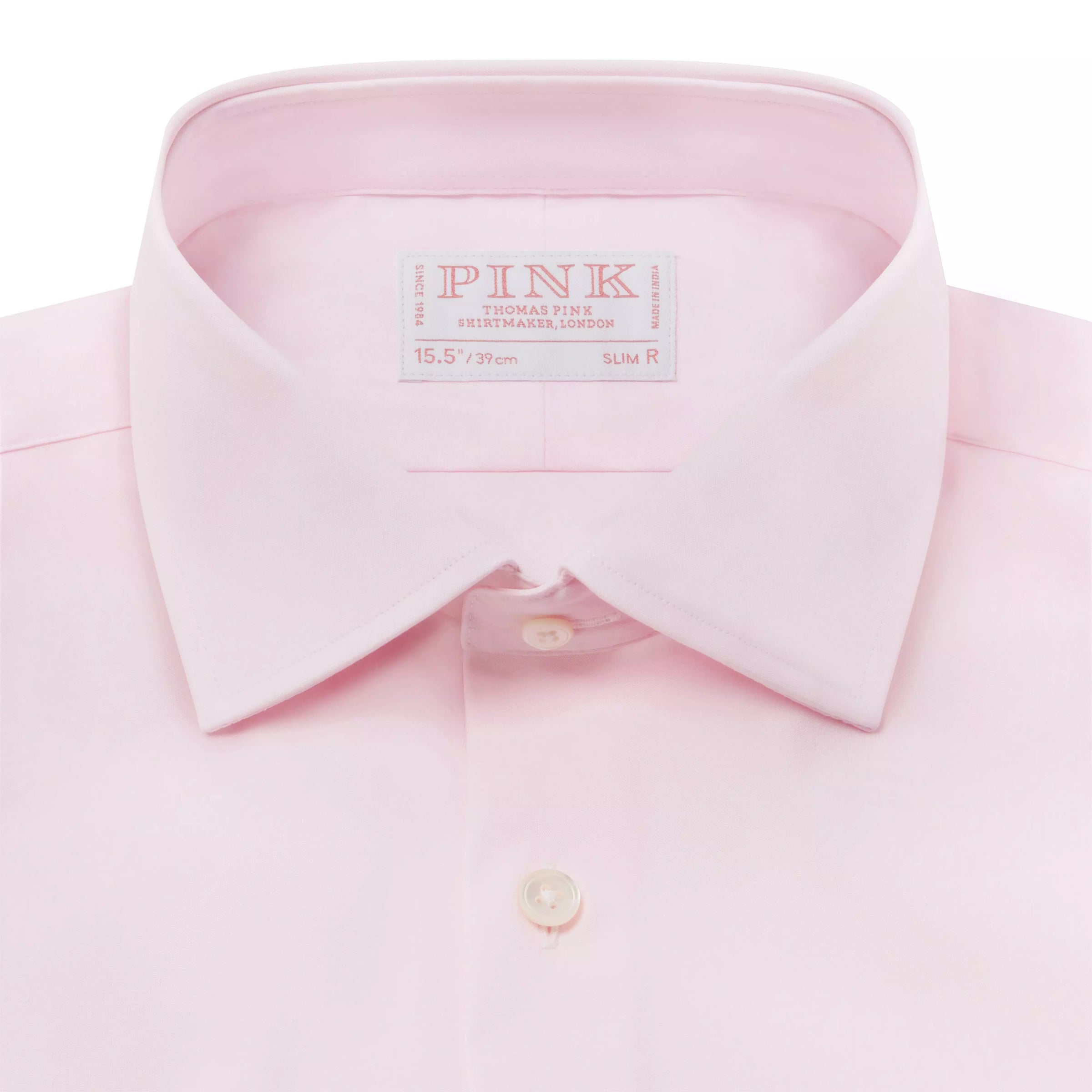 Pink Slim Fit Stretch Plain Poplin Formal Shirt