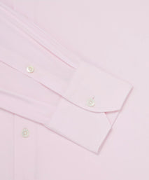 Pink Slim Fit Stretch Plain Poplin Formal Shirt