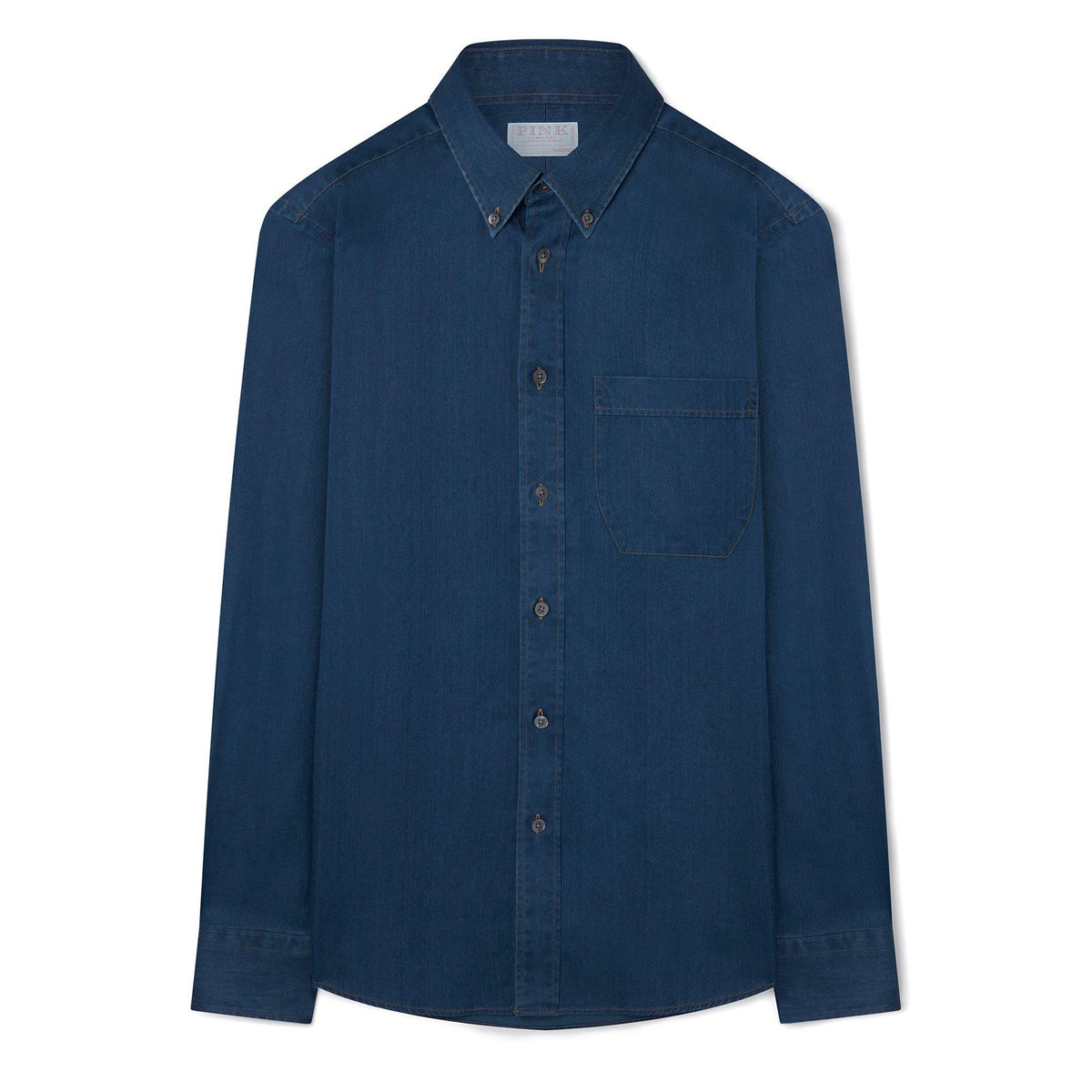 Indigo Tailored Fit Smart Casual Fine Twill Shirt