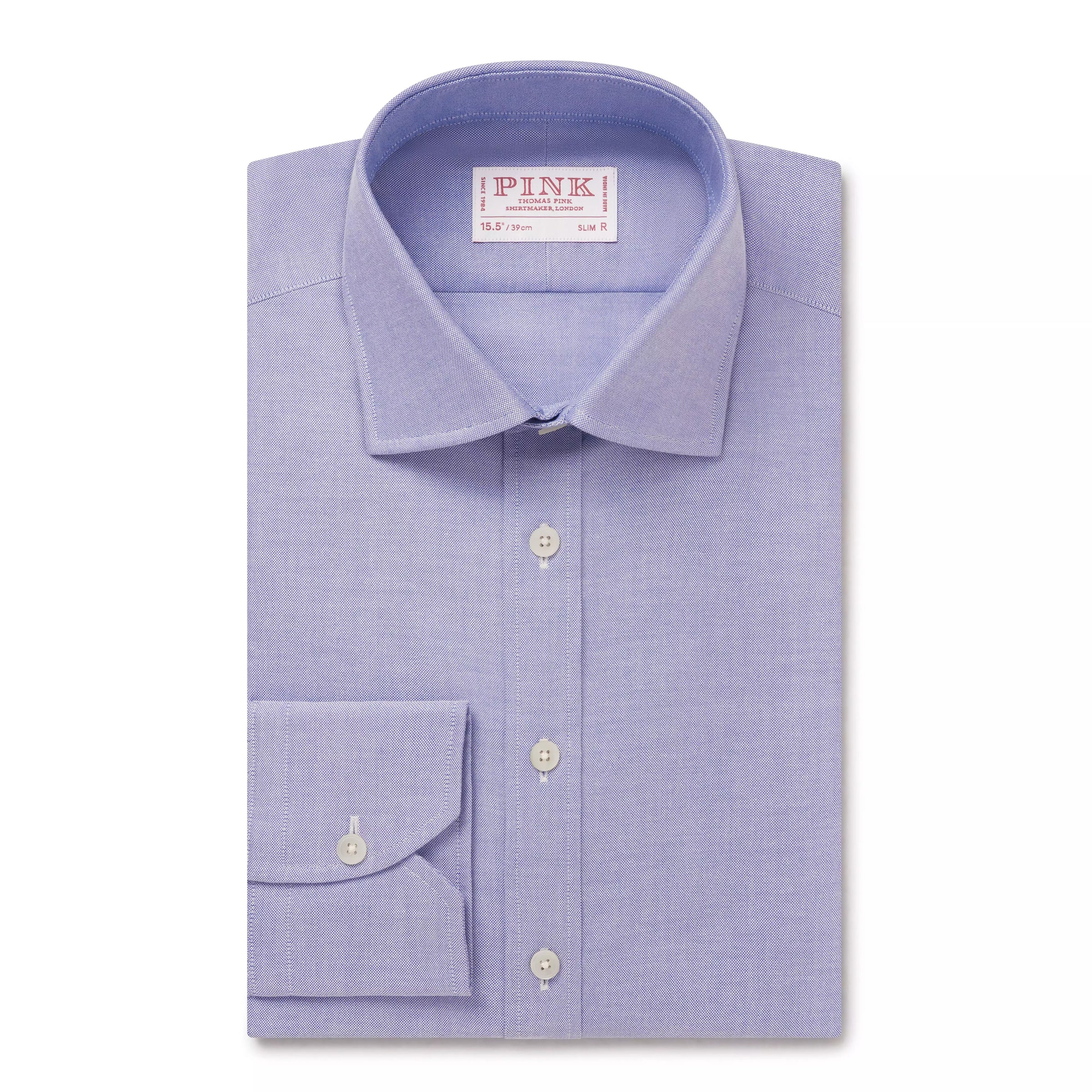 Blue Slim Fit Open Weave Oxford Formal Shirt